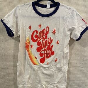 Tultex Camp Tiny Fish T-Shirt - White and Blue